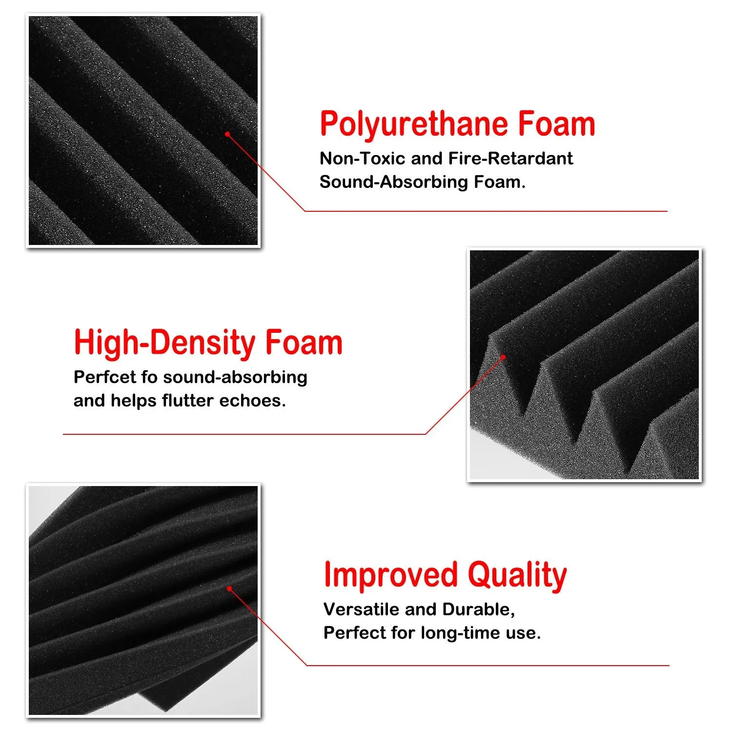 12-Pack: AGPtEK Soundproof Foams Acoustic Sound Panels