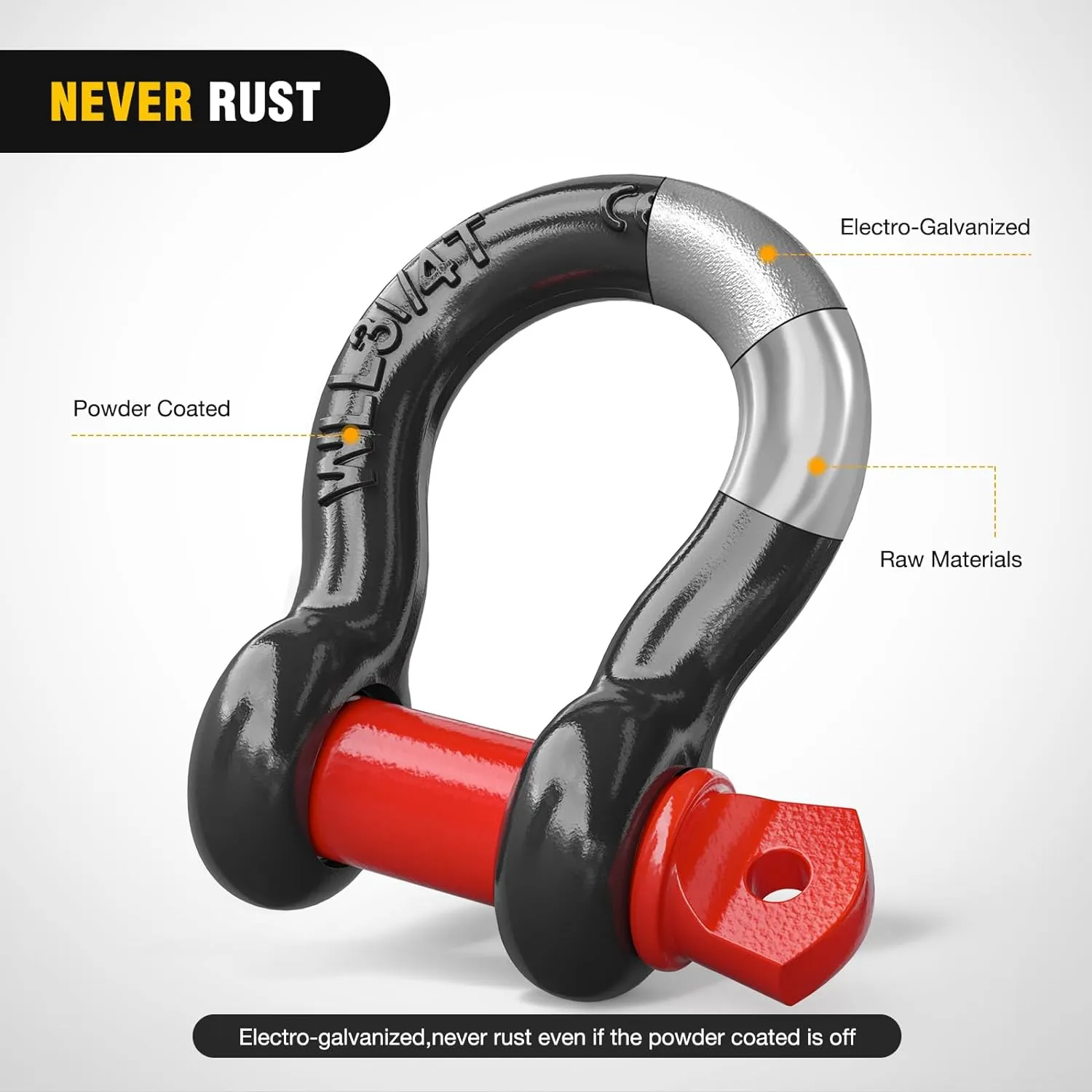 5/8 Inch D-Ring Shackle 2 Packs