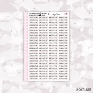 AM Routine // Black Font // Functional Scripts // S-073