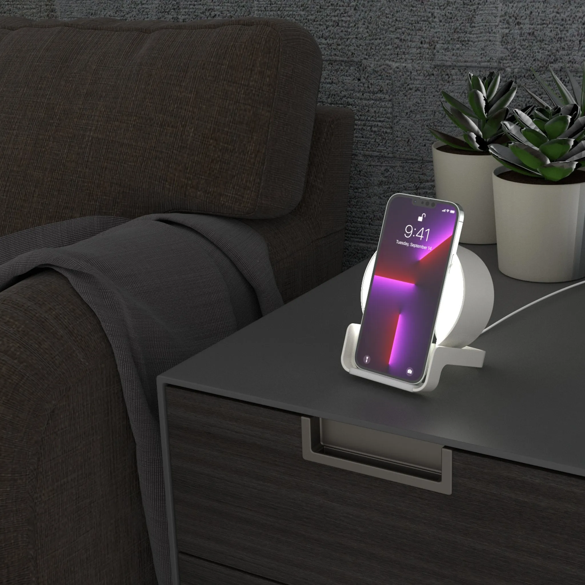 Baltimore Ravens Endzone Solid Night Light Charger and Bluetooth Speaker