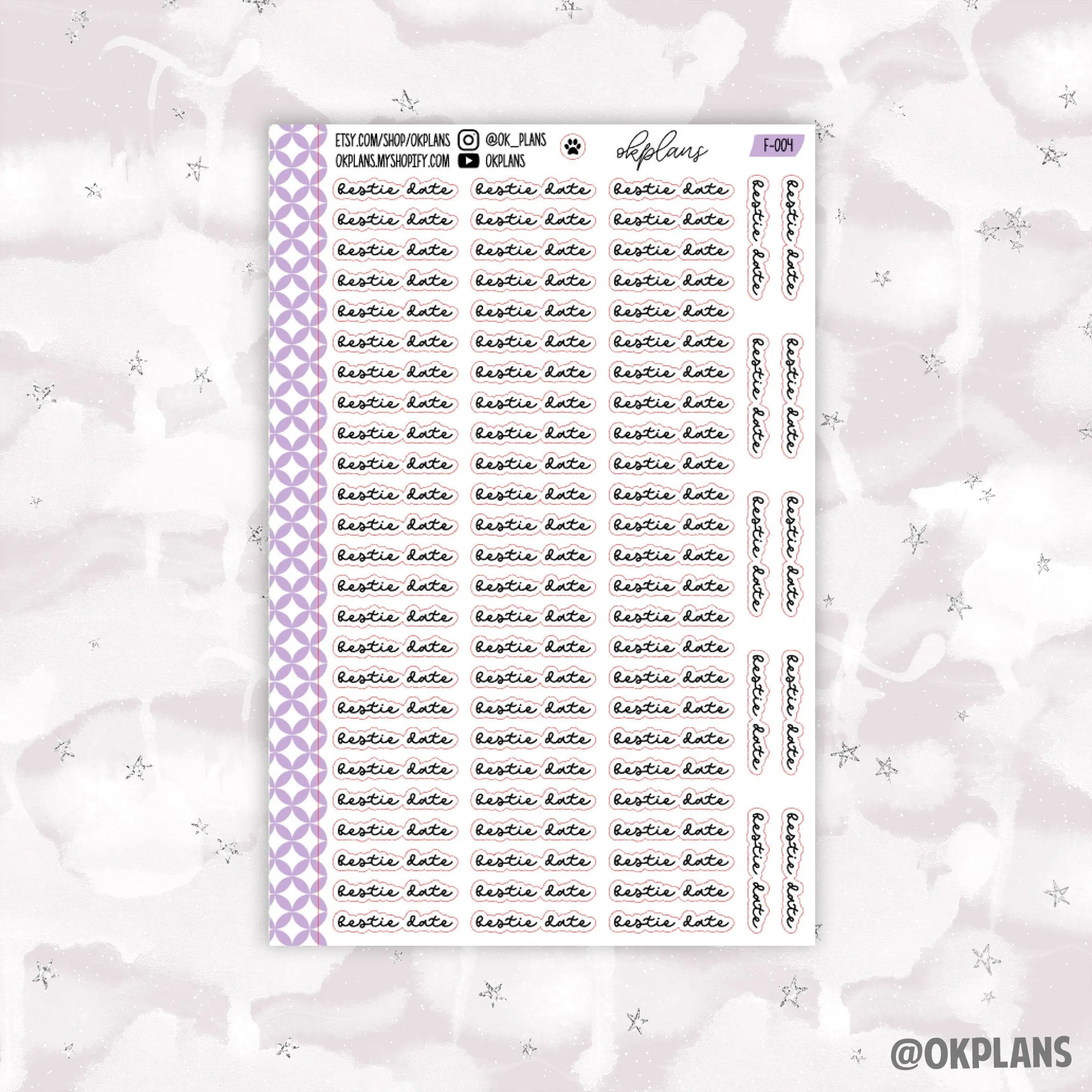 Bestie Date // Script Font // Functional Scripts // F-004