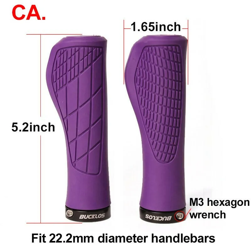 Bicycle Handlebar Grip Ergonomic Mountain Bike Grips Rubber Anti Skid MTB Cuffs Shock Absorbing Bike Handle Cycling Accessories