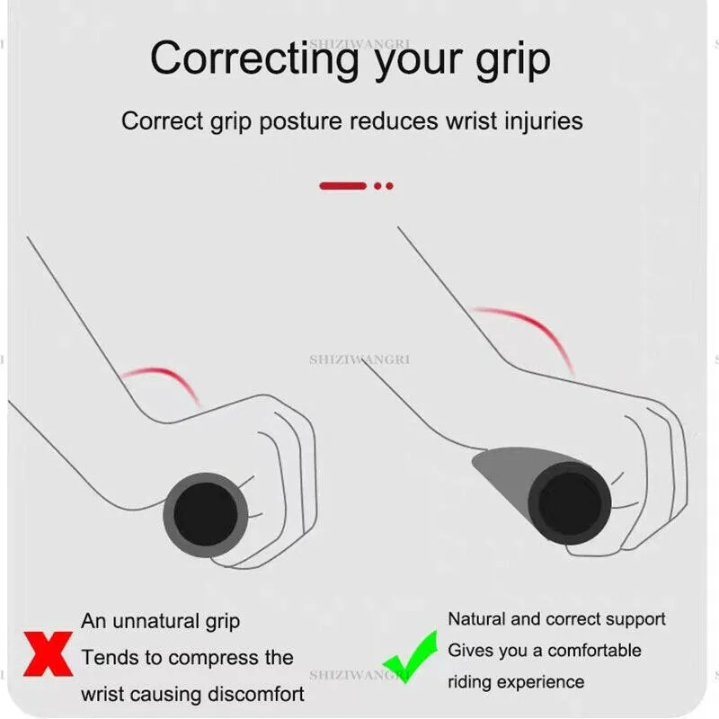 Bicycle Handlebar Grips Short Long Grip Integrated Rubber handle MTB Cycling Hand Rest Mountain Bike Grip Grippings BMX Grips