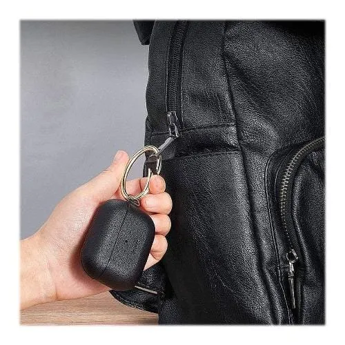 Black Leather Case - Apple AirPods Pro (1st Generation)