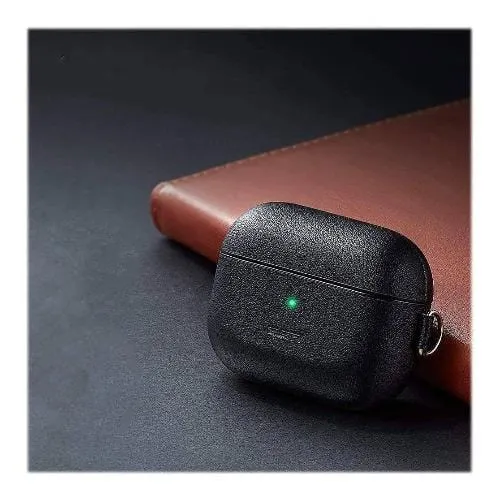 Black Leather Case - Apple AirPods Pro (1st Generation)