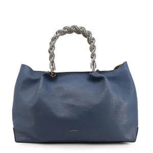 Blue Leather Shoulder Bag