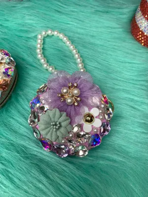 Cami Bling Compact Mirror - Purple
