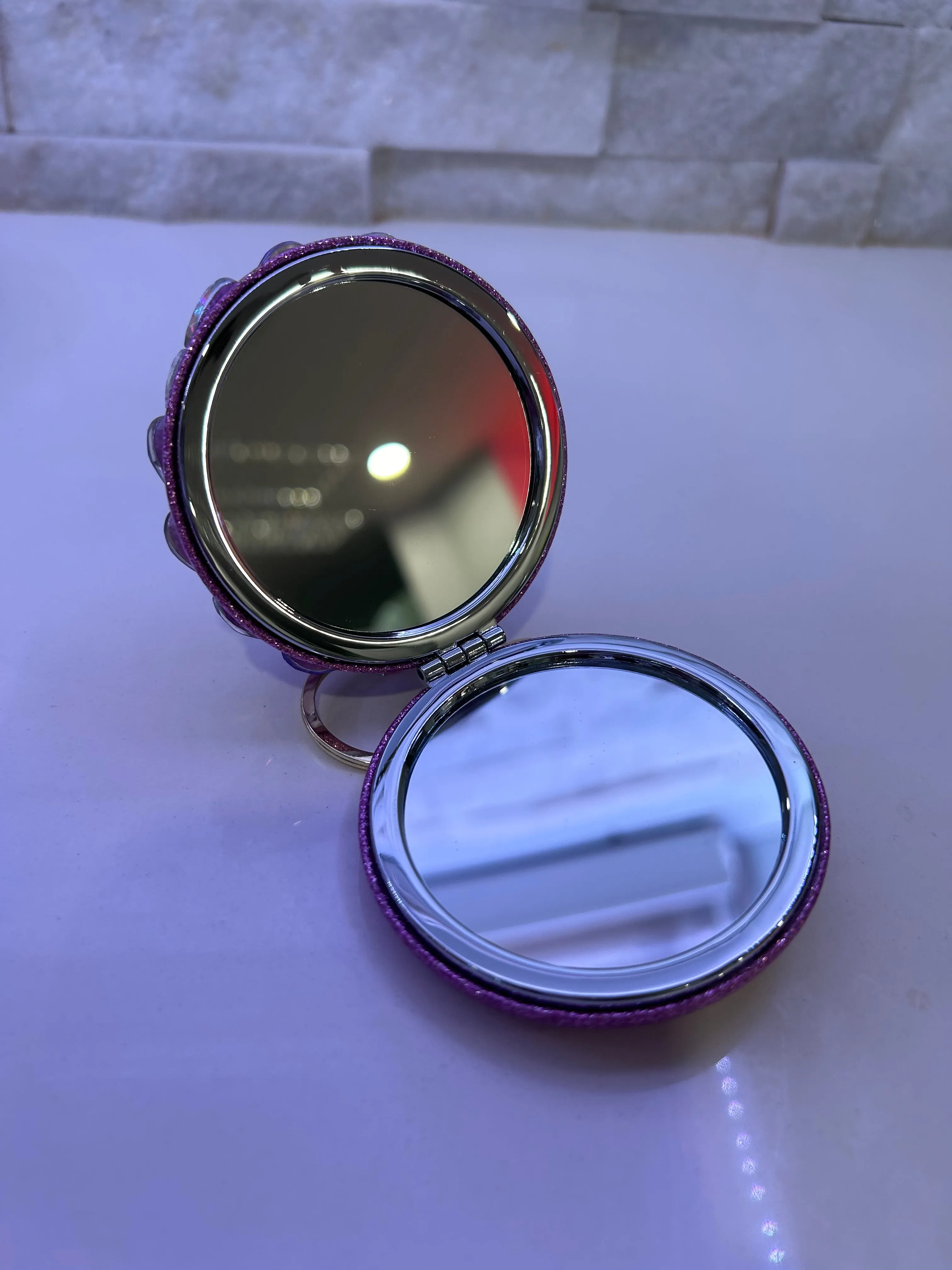 Cami Bling Compact Mirror - Purple