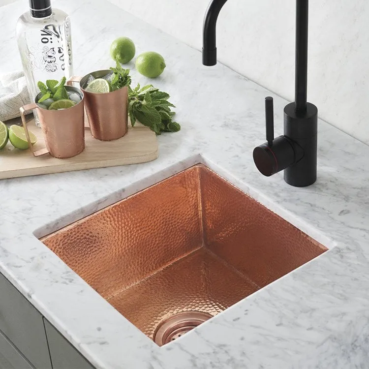 Cantina 13" Single Bowl Copper Undermount Bar/Prep Sink