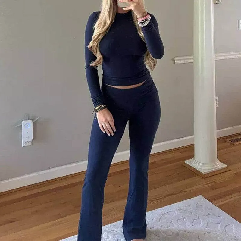 Early Autumn Clothes New Women's Clothing High Sense Fashion  Retro Two-piece Set