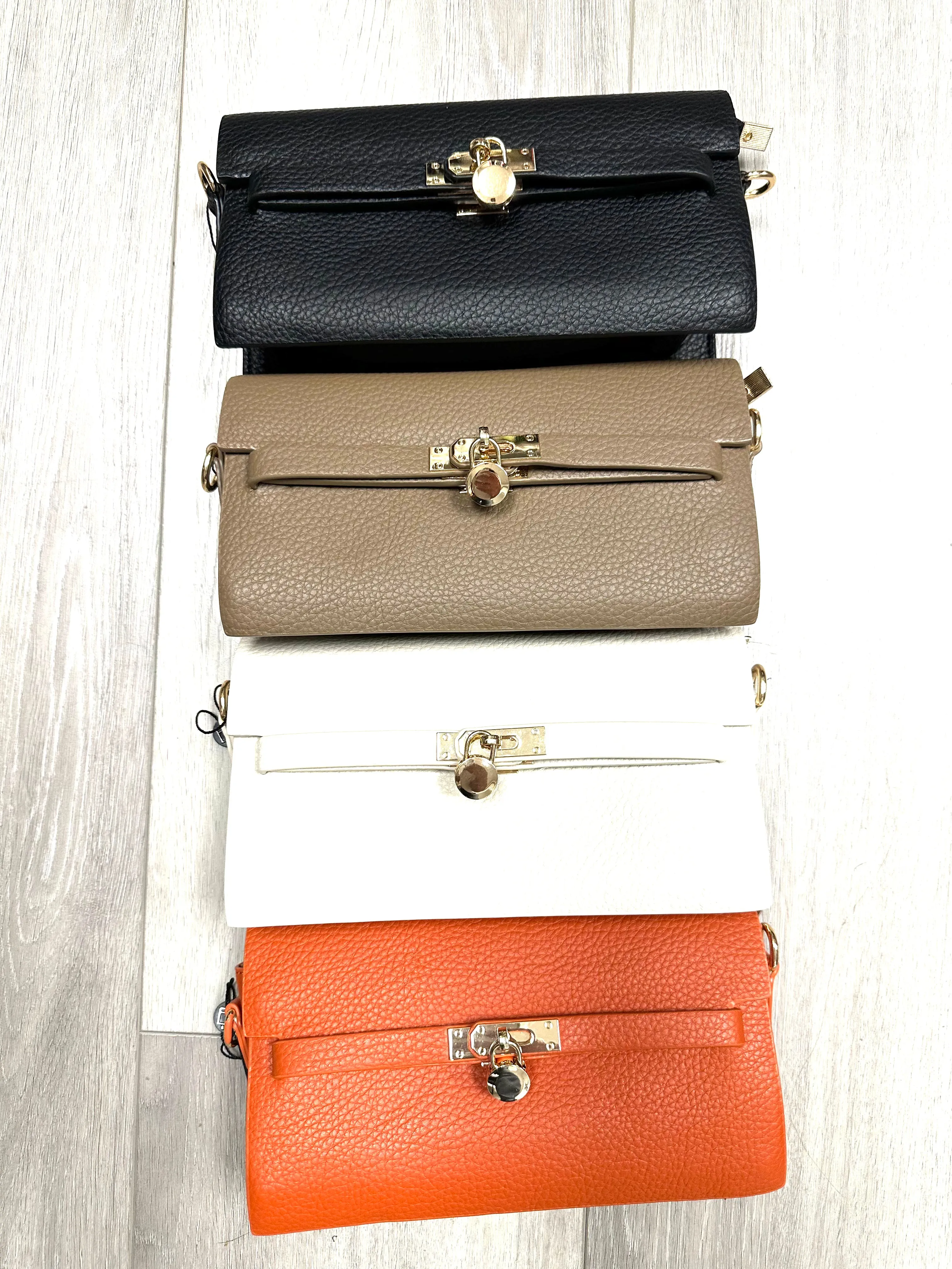 Faux Pebble Leather Crossbody