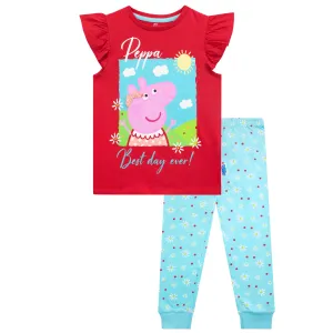 Girls Peppa Pig Short Sleeved Pyjamas
