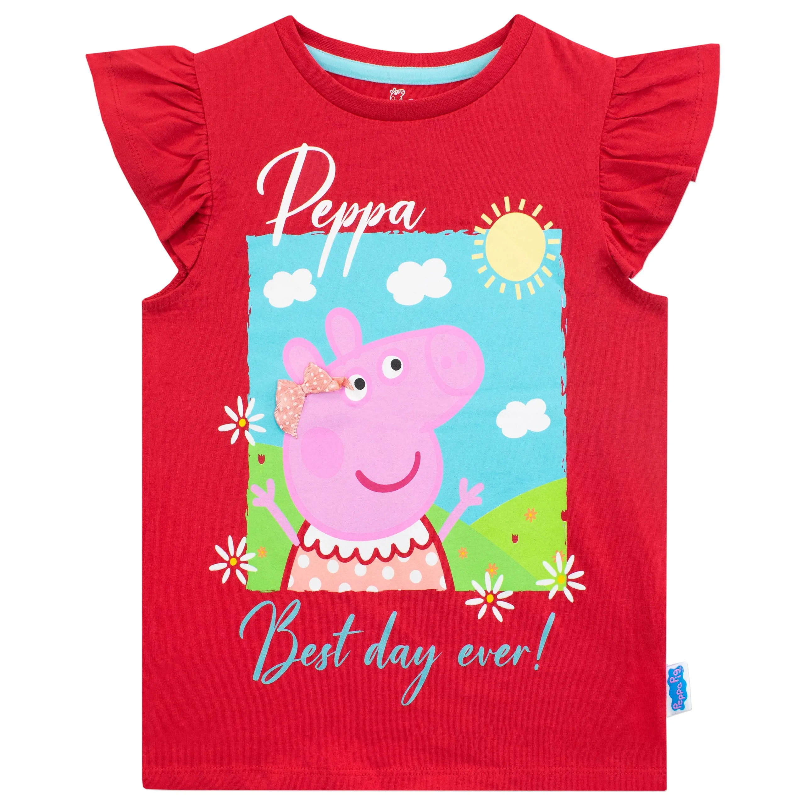 Girls Peppa Pig Short Sleeved Pyjamas