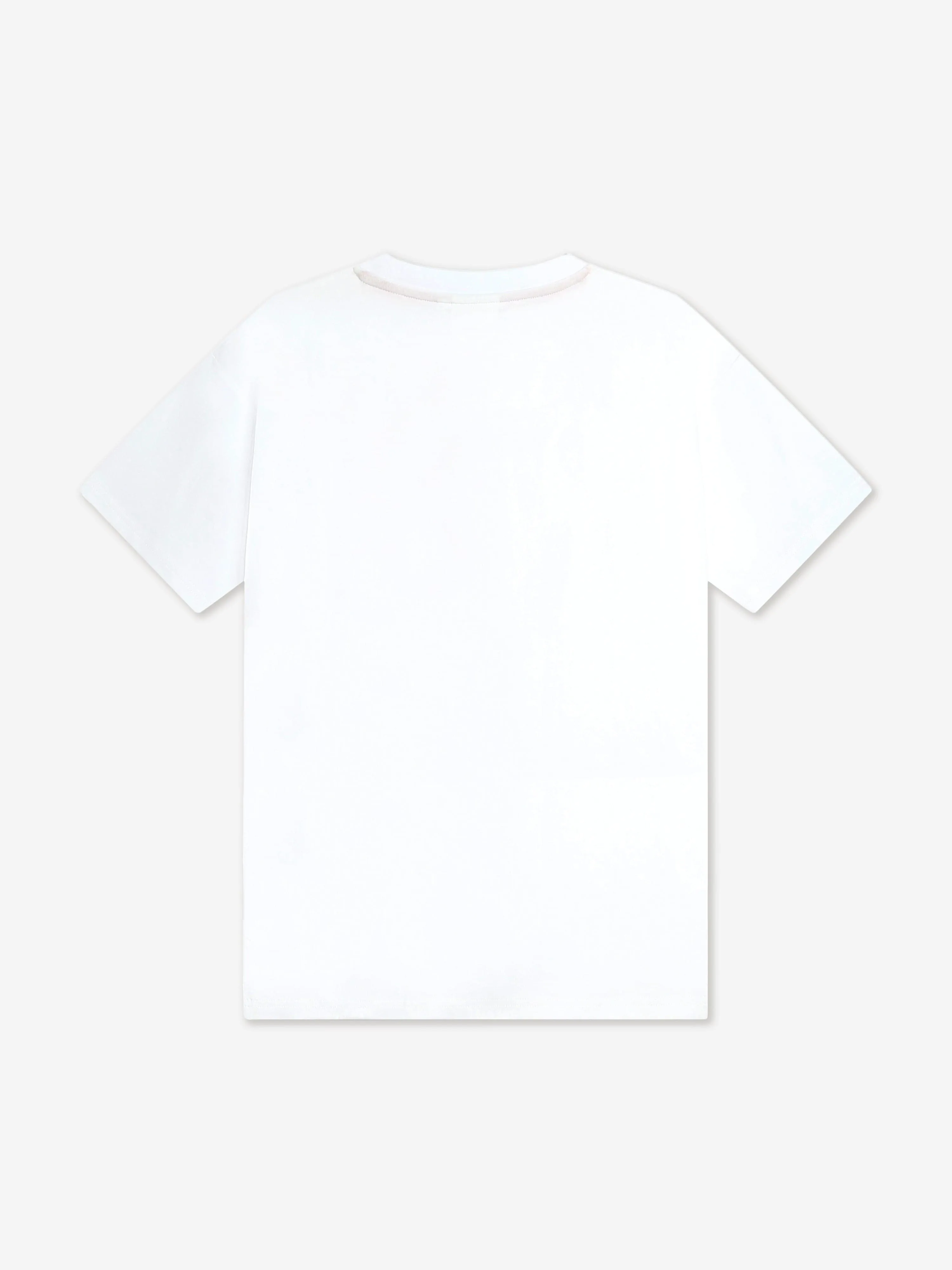 Hugo Boys Stacked Logo T-Shirt in White