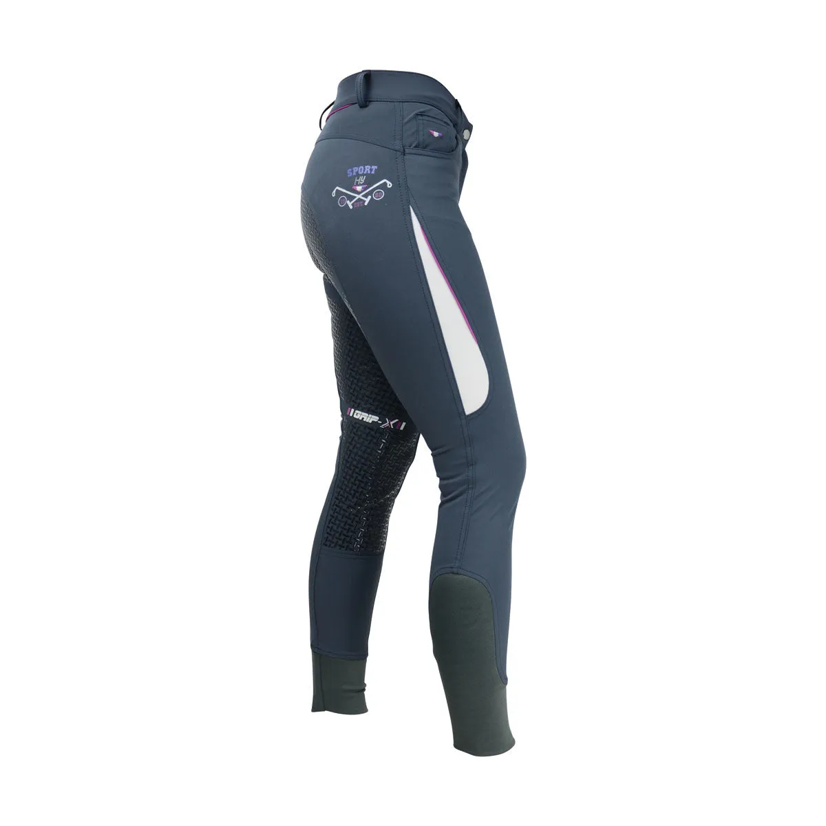 HySport Dynamic Breeches Grey & Rose