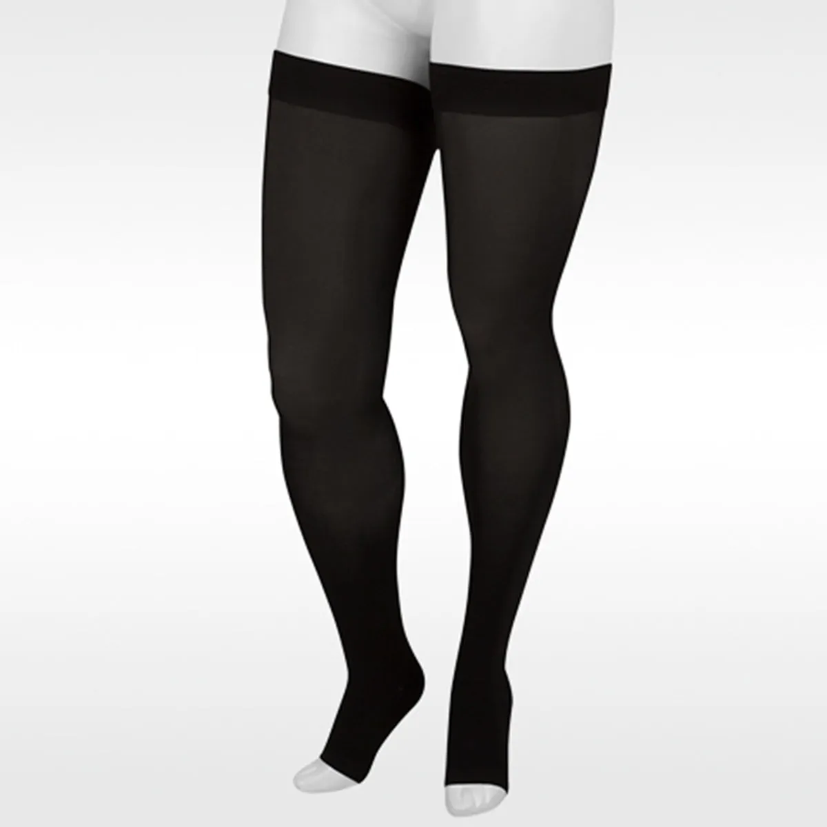 Juzo 4411 Basic Open Toe Thigh Highs w/Silicone Band 20-30 mmHg