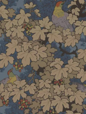 Little Greene Wallpaper Vine Bleu