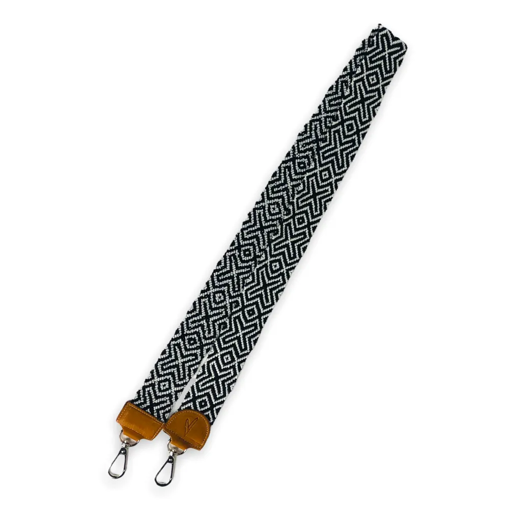 Maria Victoria |  Upcycled, Handwoven | Black and White