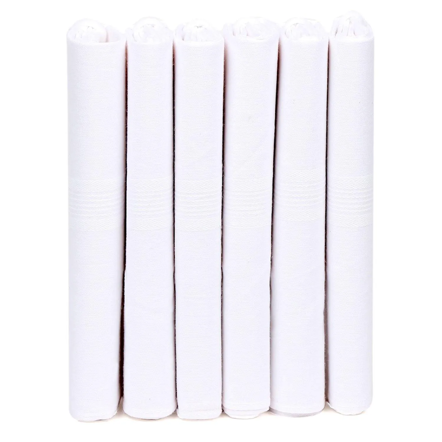 Mens Formal Cotton Handkerchief - A pack of 6 pieces