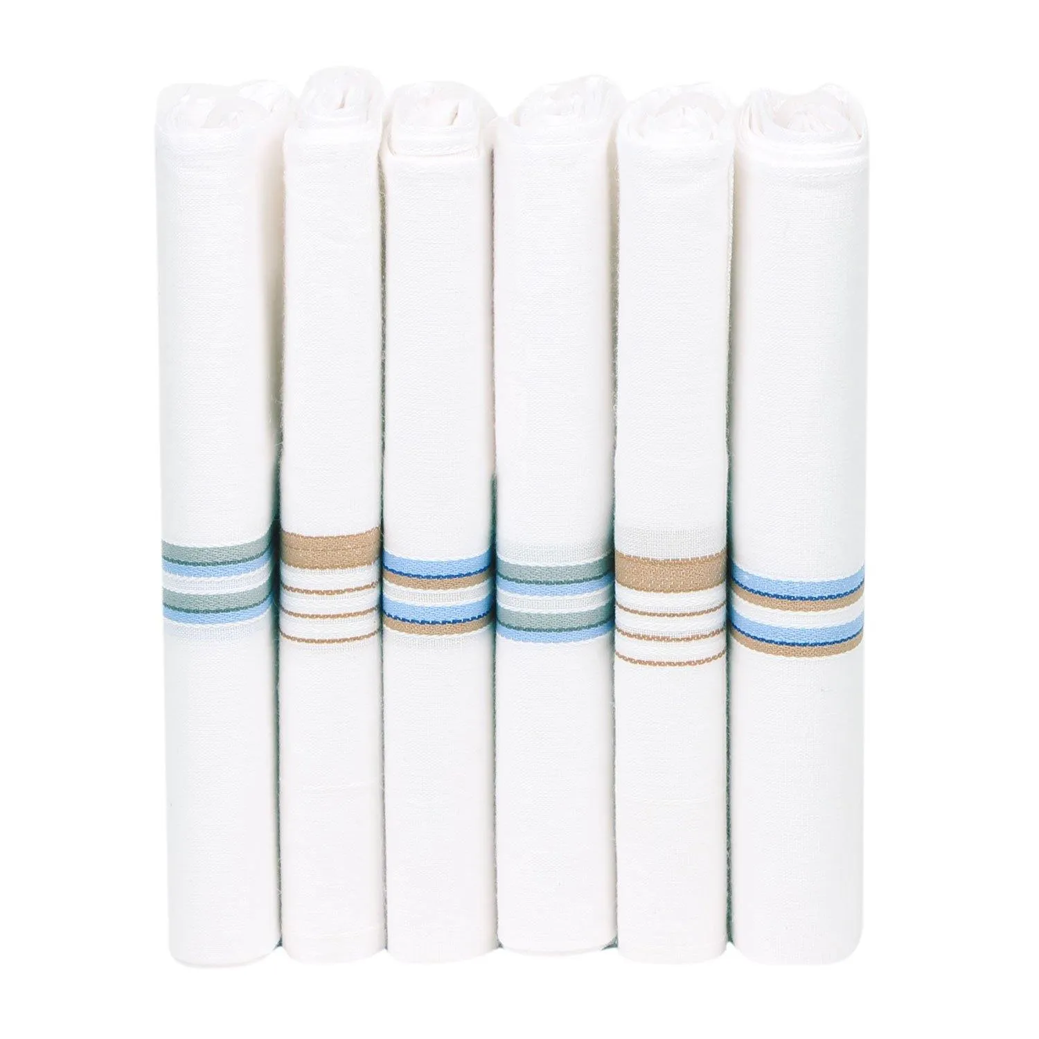 Mens Formal Cotton Handkerchief - A pack of 6 pieces