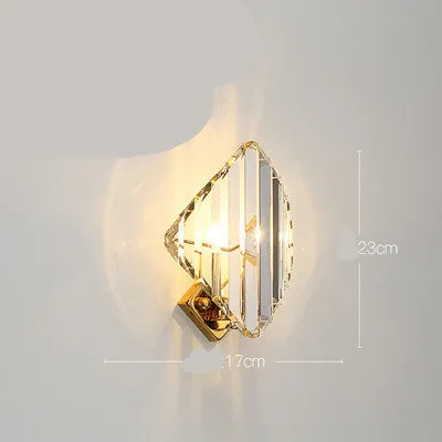 Modern Diamond Shaped Crystal Wall Lamp