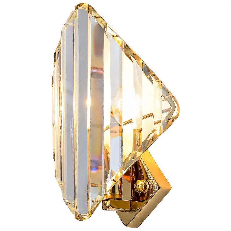 Modern Diamond Shaped Crystal Wall Lamp