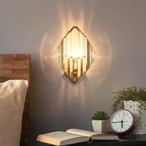 Modern Diamond Shaped Crystal Wall Lamp