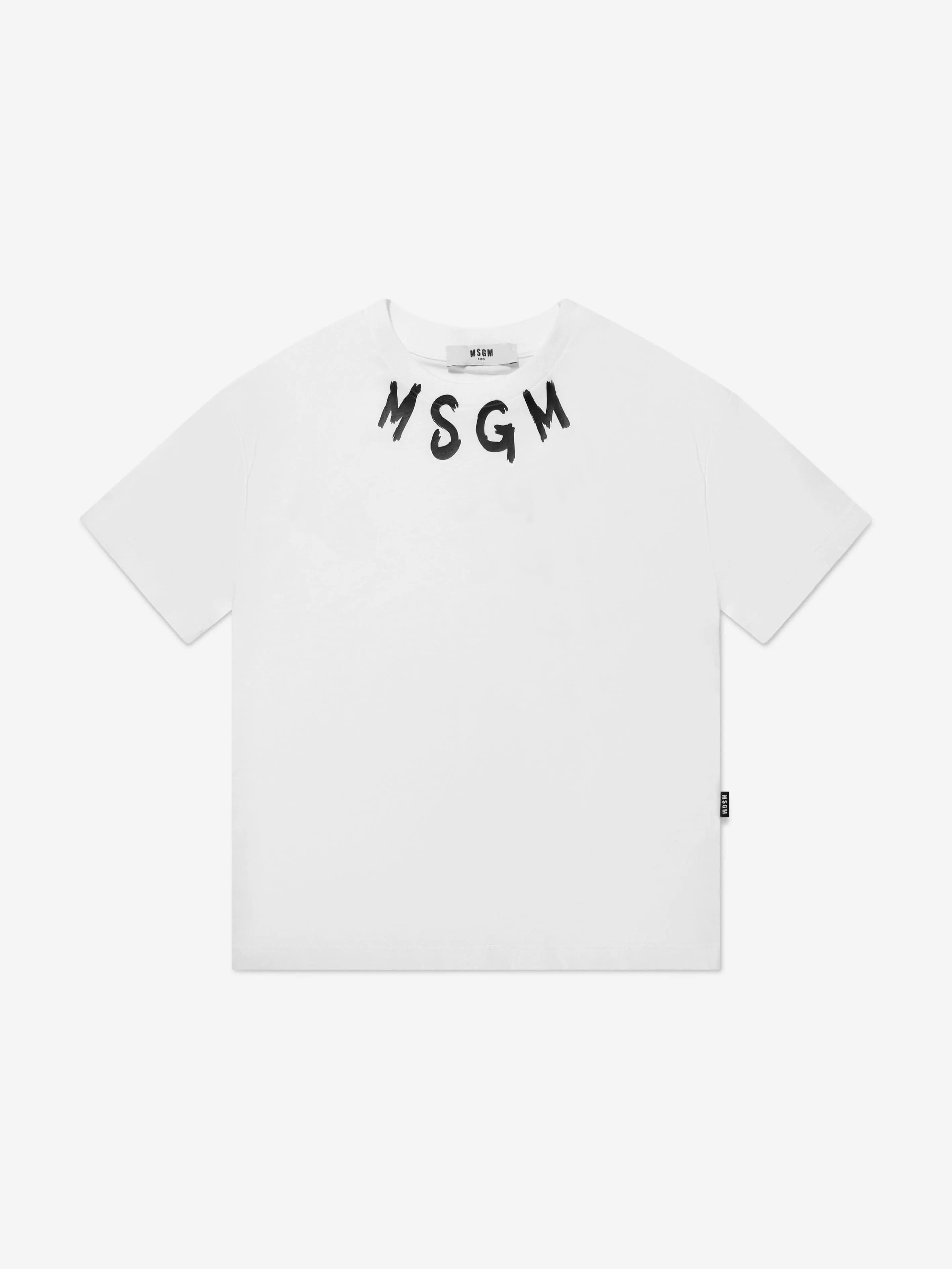 MSGM Kids Logo T-Shirt in White