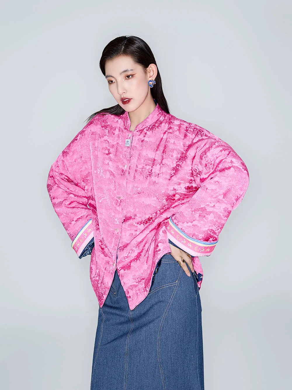 MUKZIN Linglong New Chinese-Style Two-way Wear Improved Tang Suit Cotton Jacket