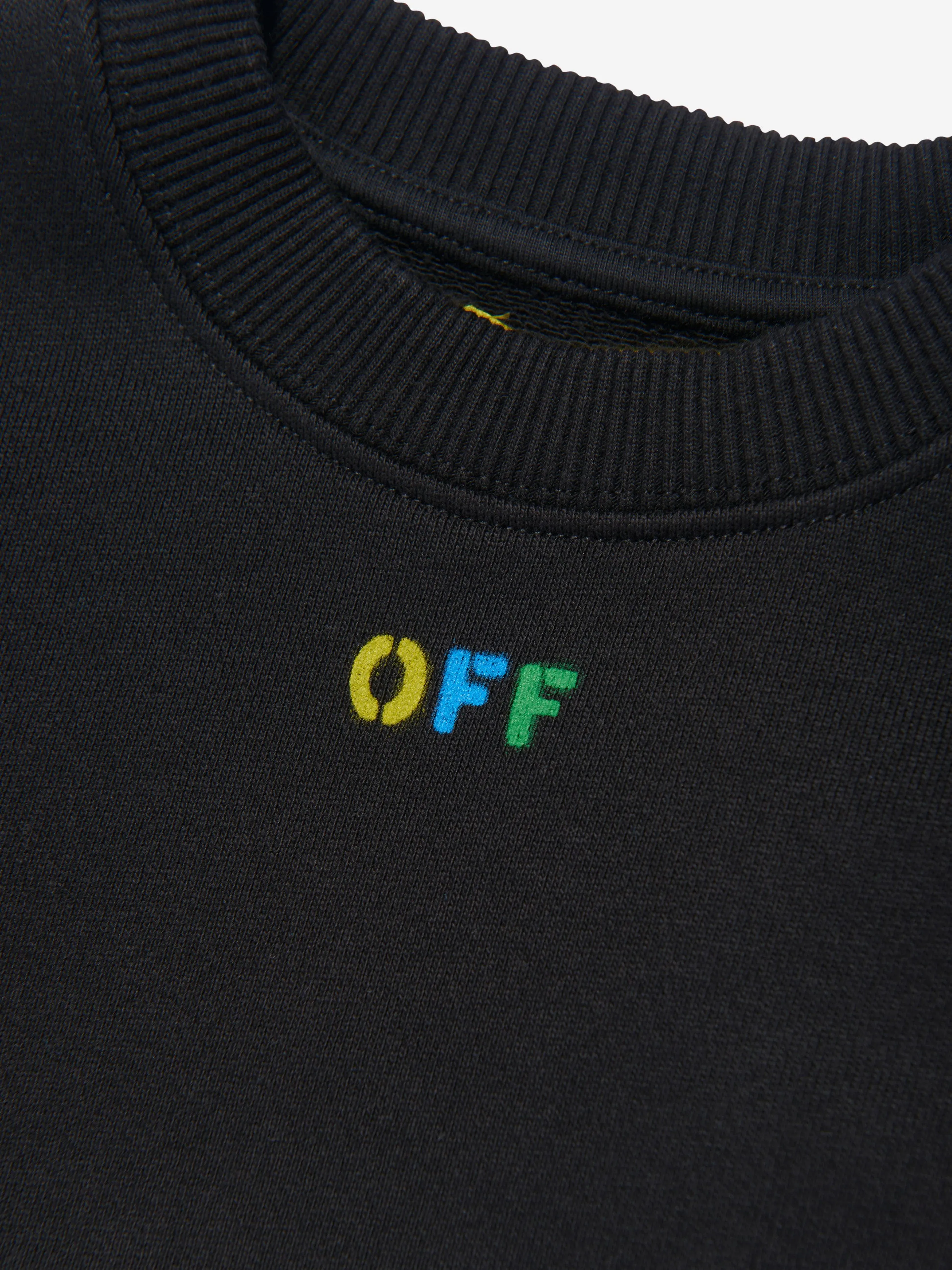 Off-White Kids Arrow Rainbow Sweatshirt in Black