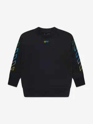 Off-White Kids Arrow Rainbow Sweatshirt in Black