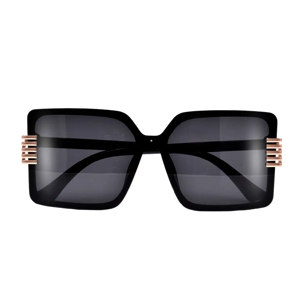 OVERSIZED SQUARED GOLD ACCENT CHIC APPEAL SUNNIES