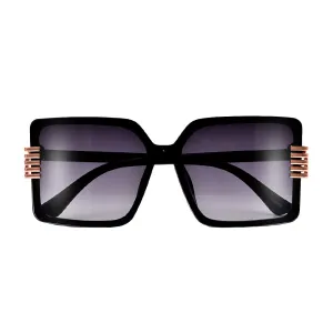 OVERSIZED SQUARED GOLD ACCENT CHIC APPEAL SUNNIES