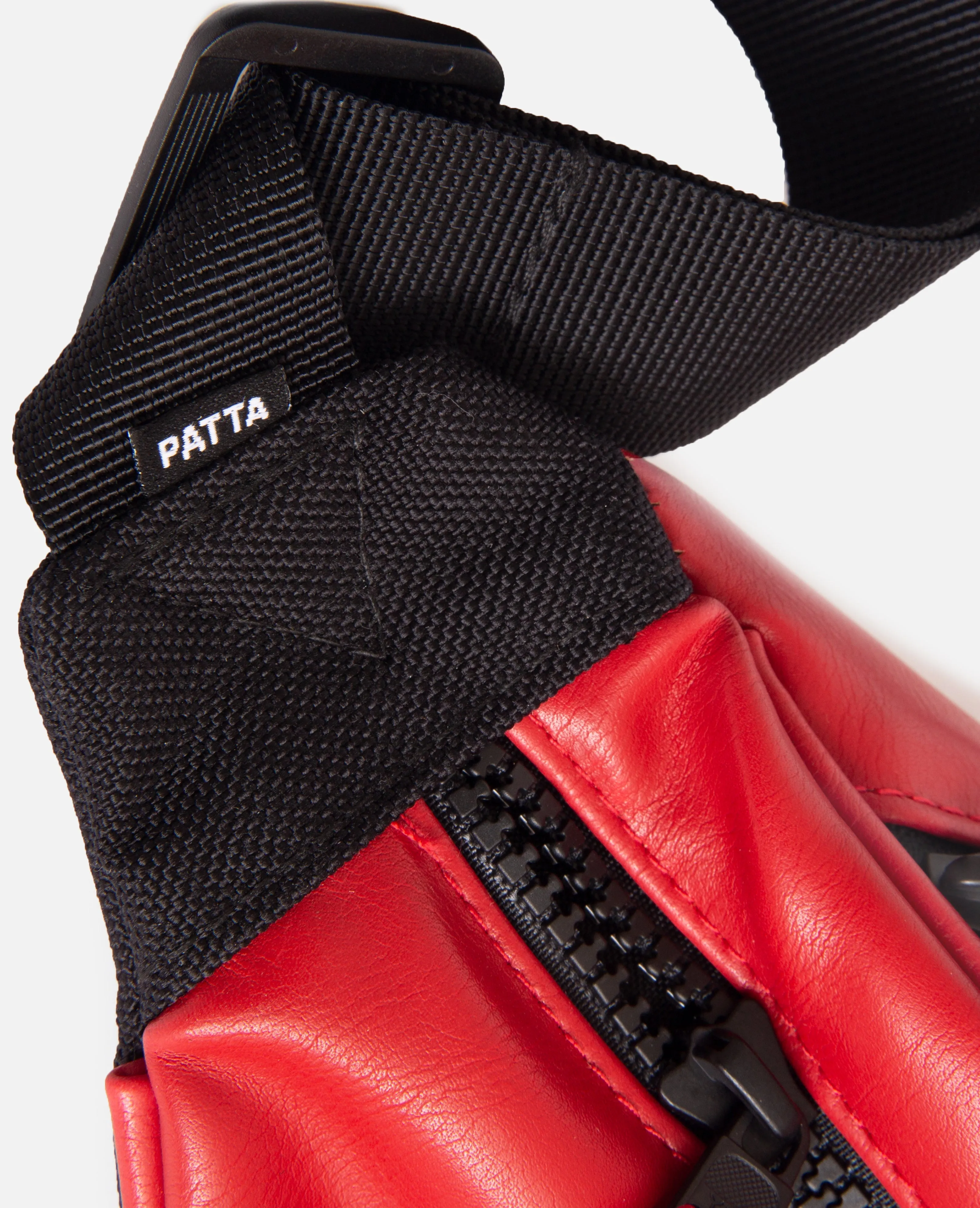 Patta Faux Leather Waistbag (High Risk Red)
