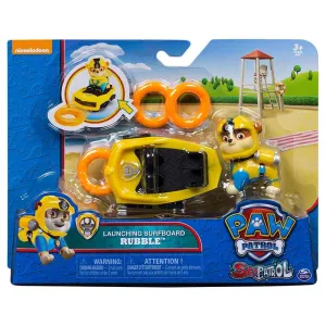 Paw Patrol Sea Patrol Rubble's Launching Surfboard - Length 4.5 cm