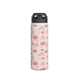 Rainbows and Clouds Traveler Stainless Steel Water Bottle