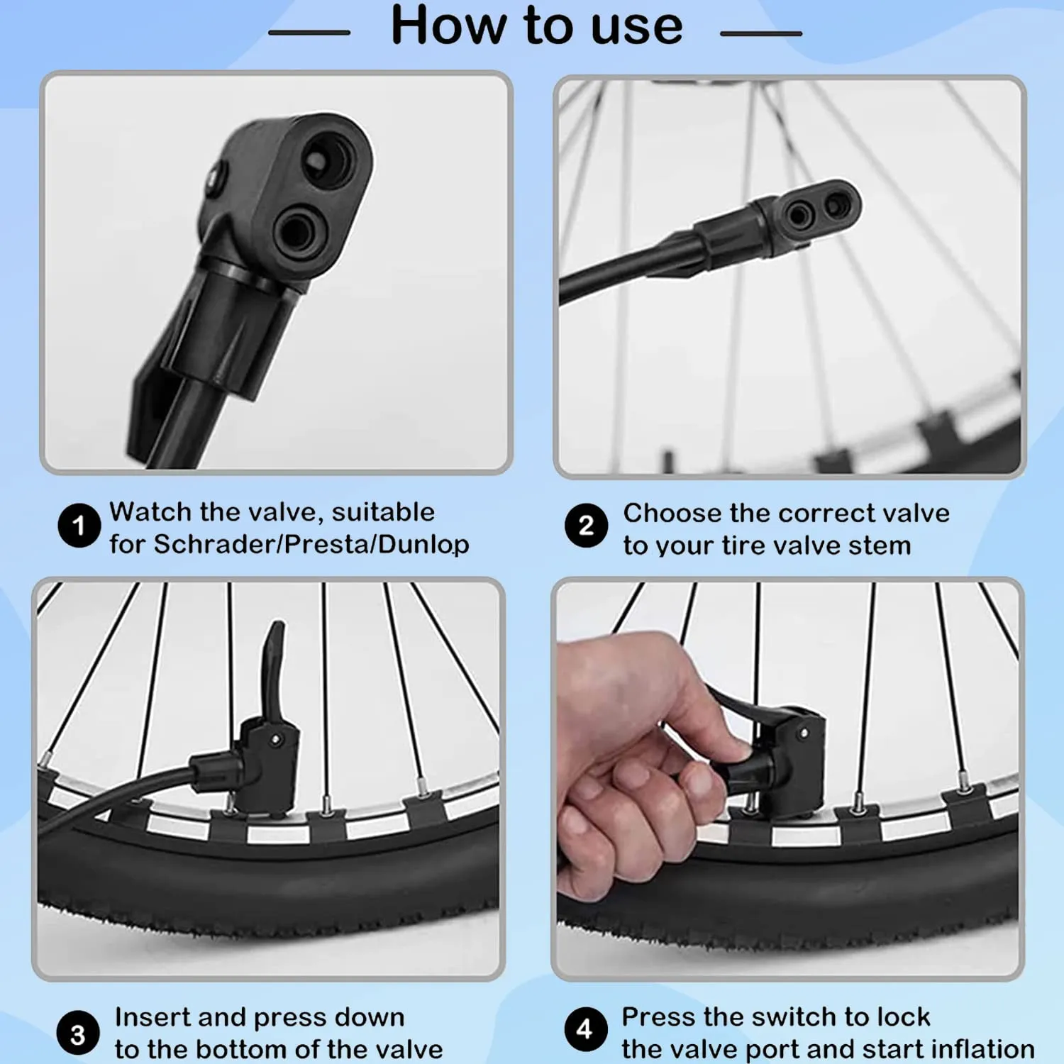 Strauss High Pressure Multipurpose Air Pump |Cycle Pump for Bicycle, Car, Football, Basketball |Balloon Pump Machine |Inflator Bicycle Floor Pump | Portable Hand Pump for Indoor & Outdoor Use,(Black)