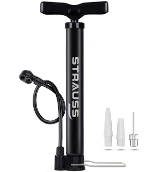 Strauss High Pressure Multipurpose Air Pump |Cycle Pump for Bicycle, Car, Football, Basketball |Balloon Pump Machine |Inflator Bicycle Floor Pump | Portable Hand Pump for Indoor & Outdoor Use,(Black)