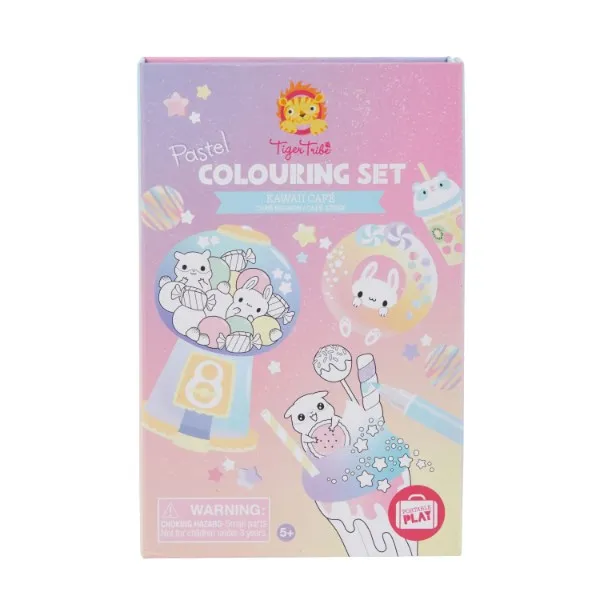 Tiger Tribe TT6-0272 Pastel Colouring Set - Kawaii Cafe