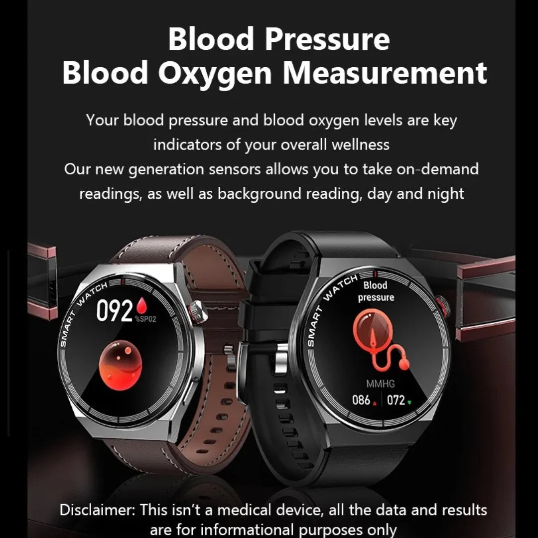 TUTT LX3 Classic Smart Watch For Men | Titanium Alloy | NFC Function Heart Rate Blood Oxygen | IP68 Waterproof Activity Tracking and Sport Modes | Rubber & Leather (2)