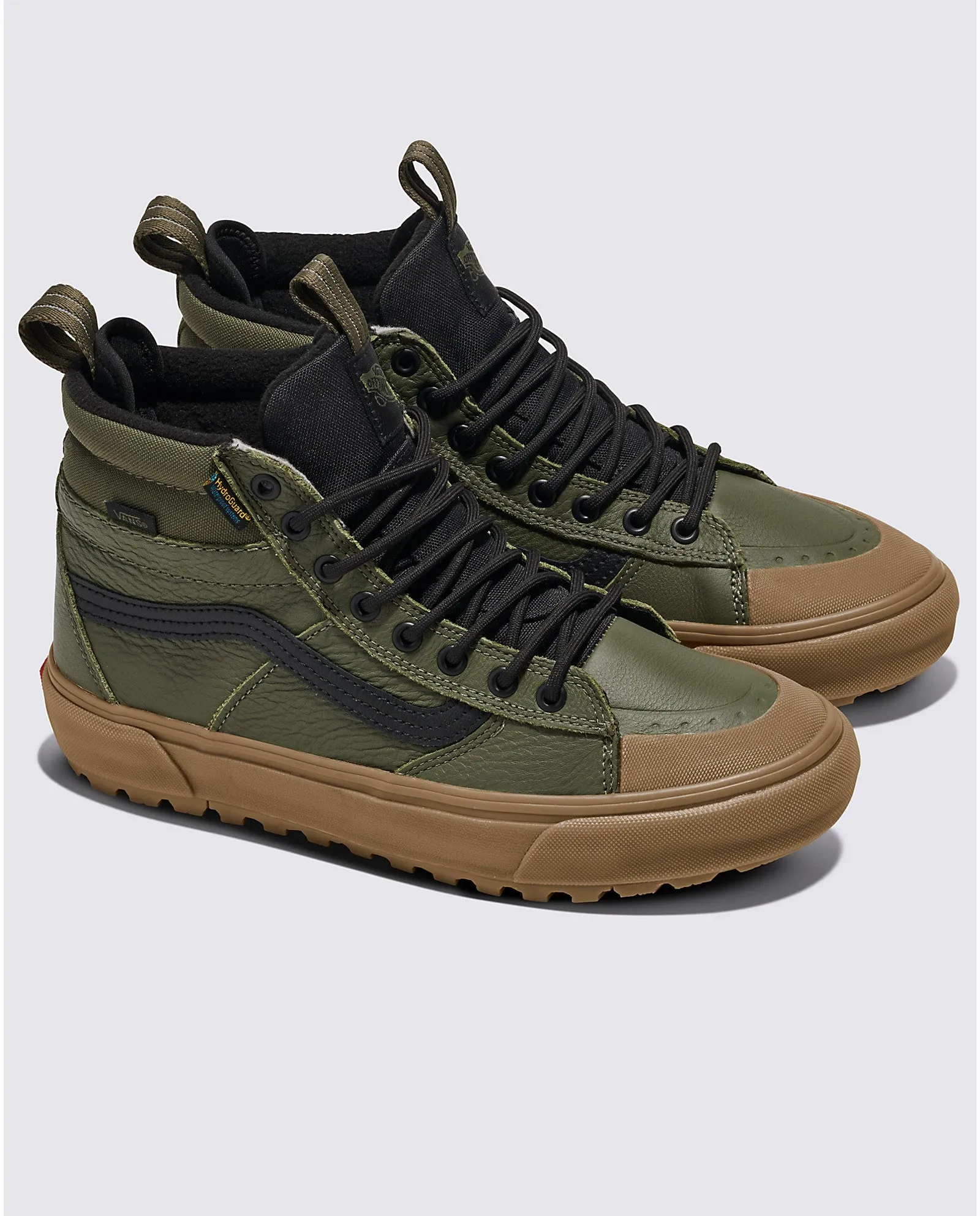 Vans MTE Sk8-Hi Waterproof Insulated Shoe - Grape Leaf Green / Gum Brown - Size 8.5m / 10.0w