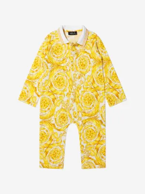 Versace Baby Unisex Cotton Barocco Print Romper